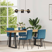 Eetkamerstoelen 4 st fluweel blauw 45x54x83 cm