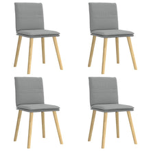Eetkamerstoelen 4 st stof lichtgrijs