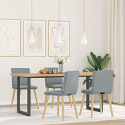 Eetkamerstoelen 4 stuks stof lichtgrijs 45x54x86 cm