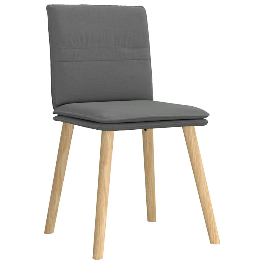 Eetkamerstoelen 4 st stof donkergrijs