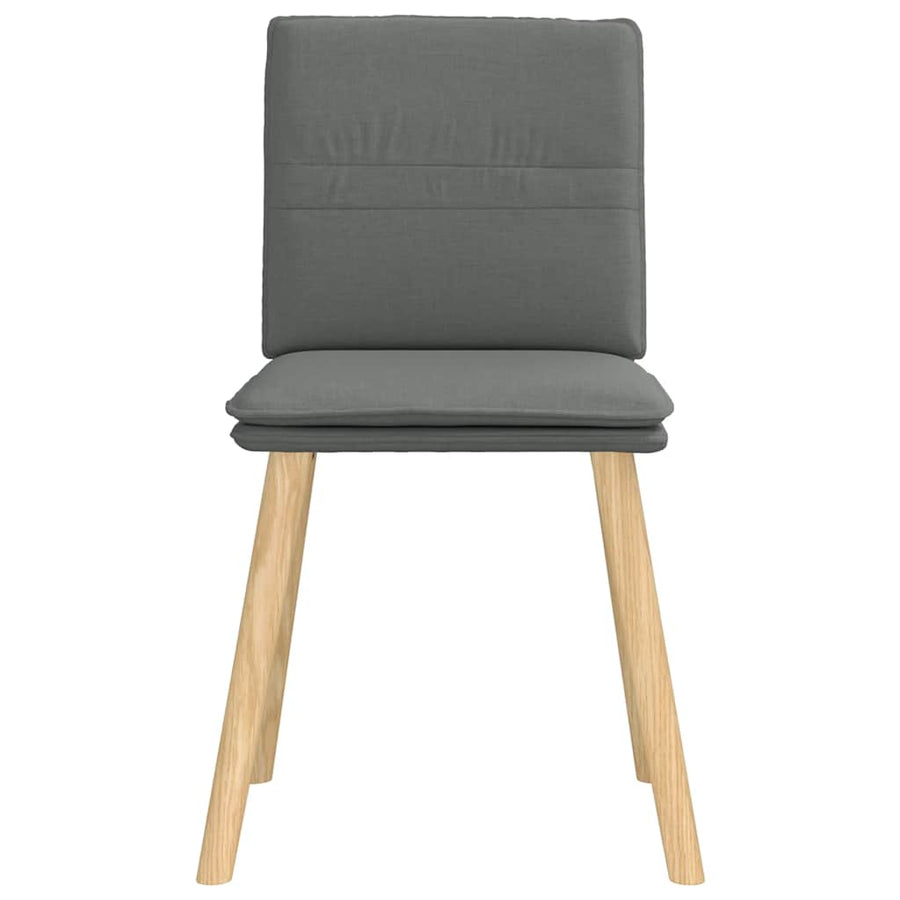 Eetkamerstoelen 4 st stof donkergrijs