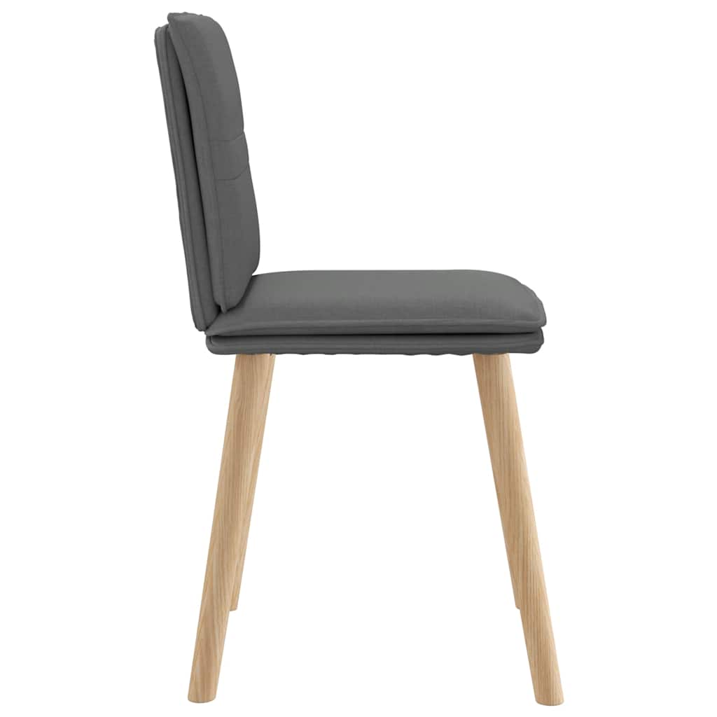Eetkamerstoelen 4 st stof donkergrijs