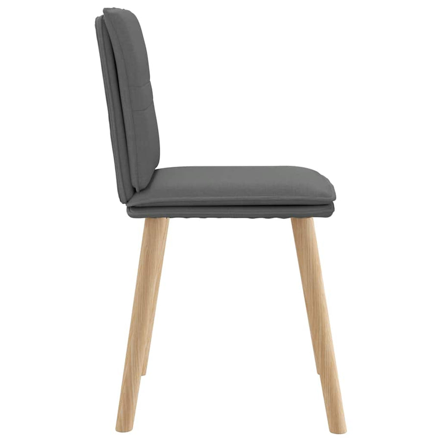 Eetkamerstoelen 4 st stof donkergrijs