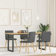 Eetkamerstoelen 4 st donkergrijs stof 45x54x86 cm