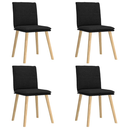 Eetkamerstoelen Stof 4 Zwart