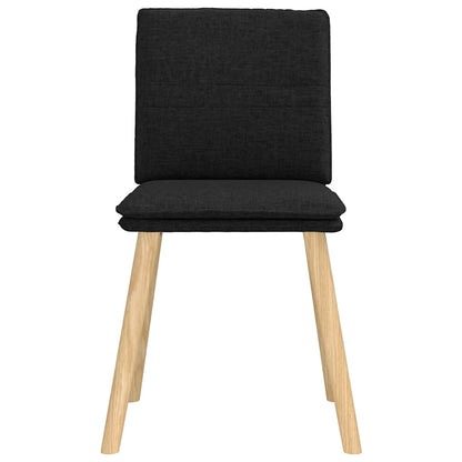 Eetkamerstoelen Stof 4 Zwart