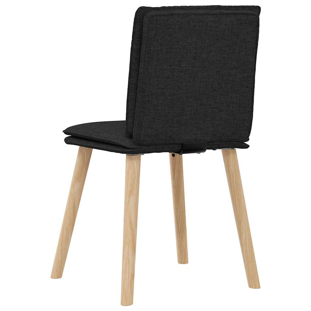 Eetkamerstoelen Stof 4 Zwart