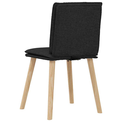 Eetkamerstoelen Stof 4 Zwart