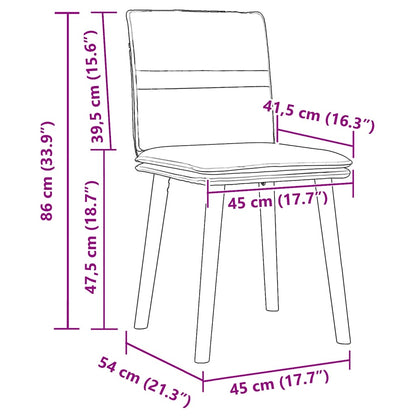 Eetkamerstoelen Stof 4 Zwart