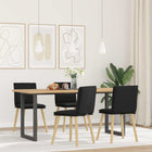 Eetkamerstoelen 4 stuks stof zwart 45x54x86 cm
