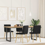 Eetkamerstoelen 4 stuks stof zwart 45x54x86 cm