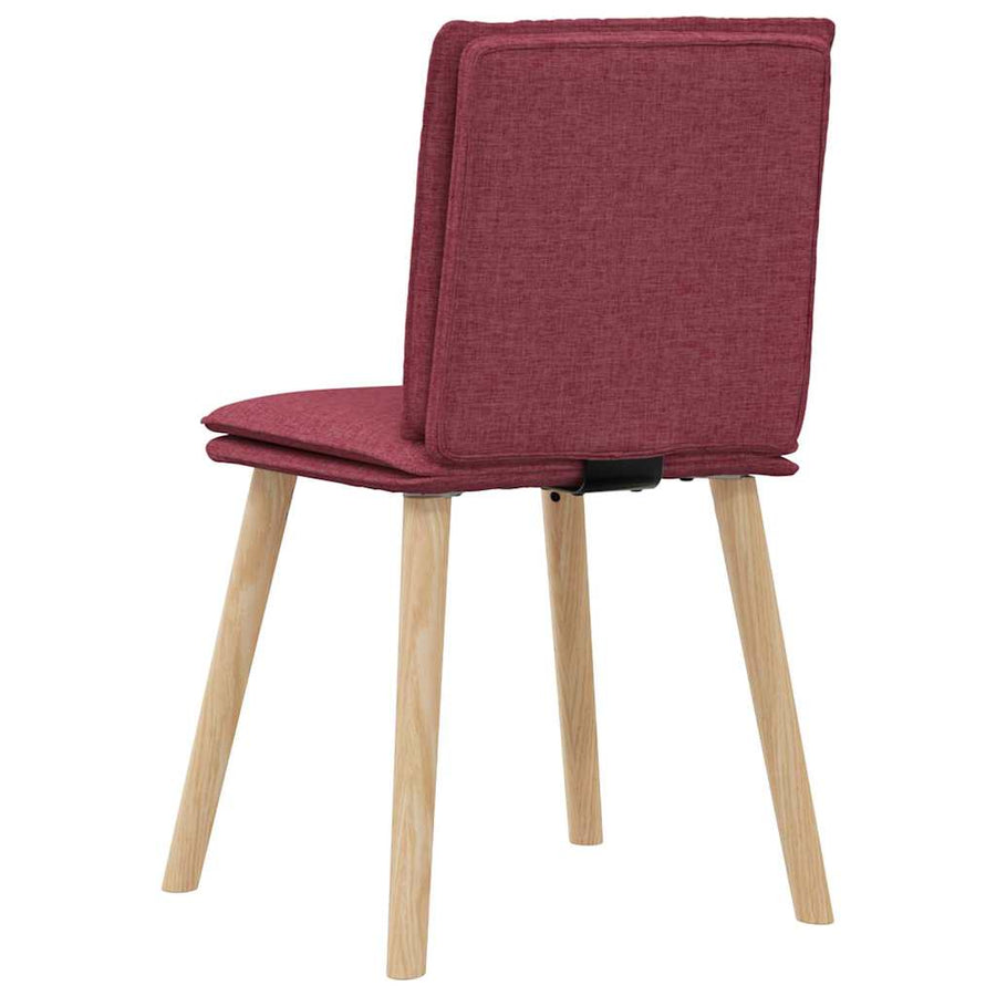 Eetkamerstoelen 4 st stof wijnrood