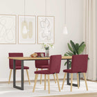 Dining chairs 4 pcs fabric wine red