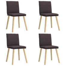 Eetkamerstoelen Stof 4 Donkerbruin