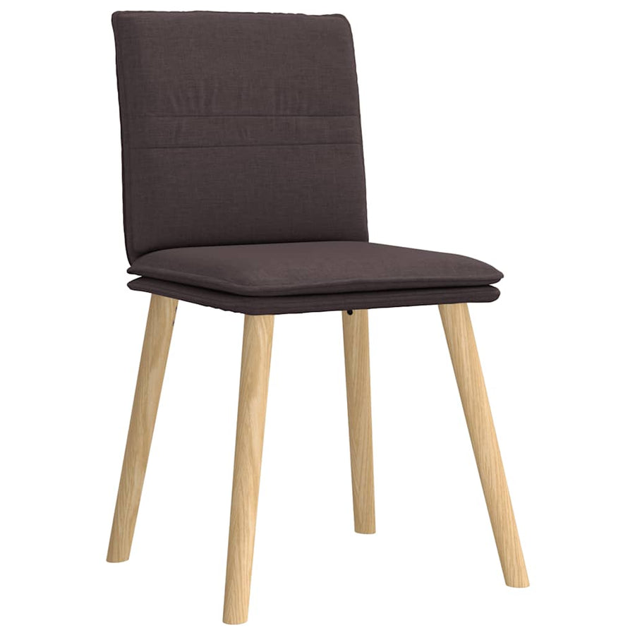 Eetkamerstoelen Stof 4 Donkerbruin