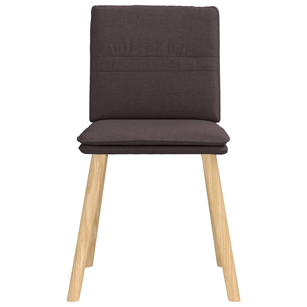 Eetkamerstoelen Stof 4 Donkerbruin