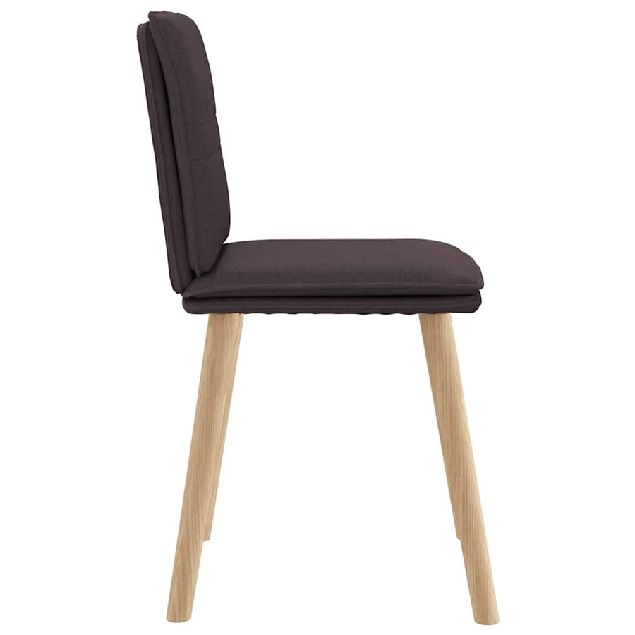 Eetkamerstoelen Stof 4 Donkerbruin