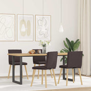 Eetkamerstoelen 4 st donkerbruin stof