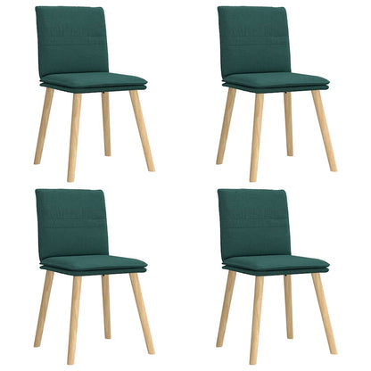 Eetkamerstoelen 4 st stof donkergroen