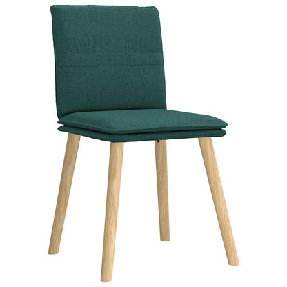 Eetkamerstoelen 4 st stof donkergroen