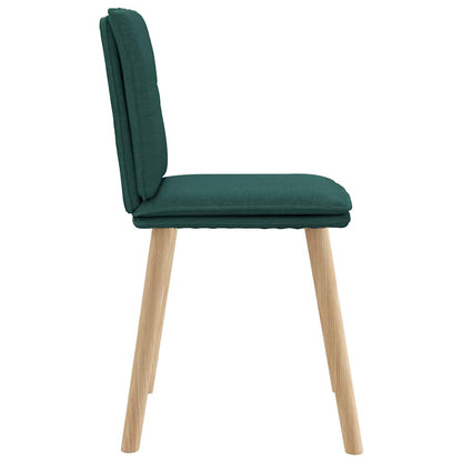Eetkamerstoelen 4 st stof donkergroen