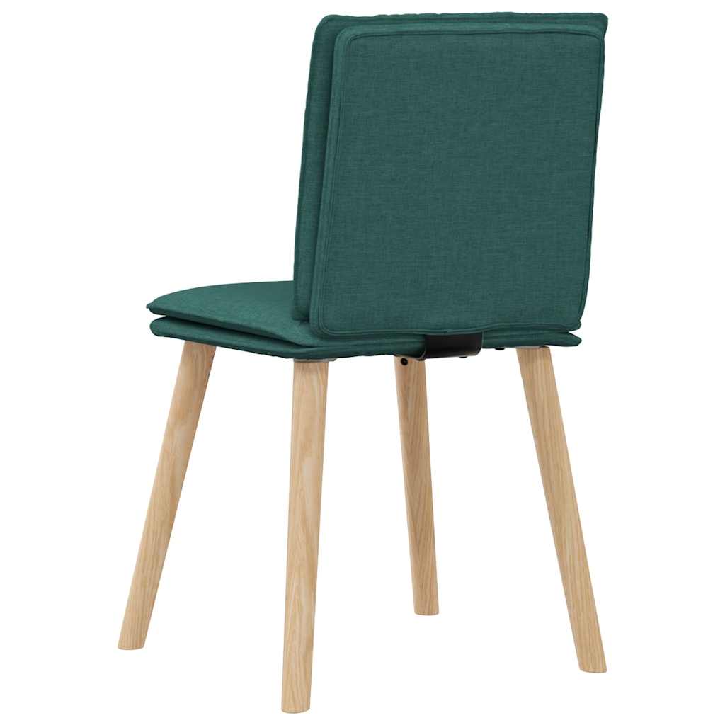 Eetkamerstoelen 4 st stof donkergroen