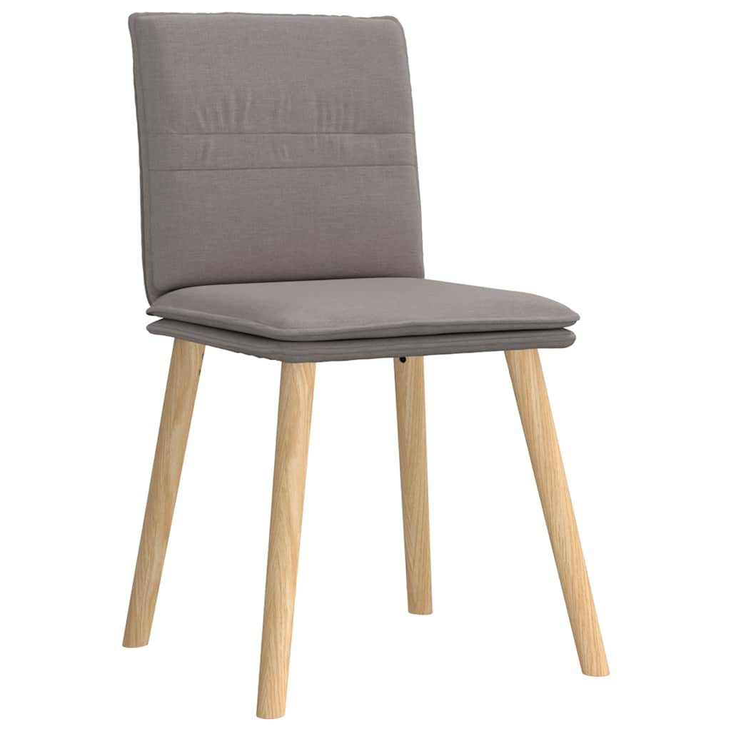 Eetkamerstoelen 4 st draaibaar stof taupe