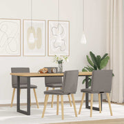 Eetkamerstoelen 4 stuks draaibaar stof taupe