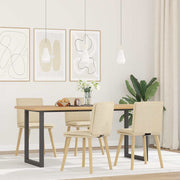 Eetkamerstoelen 4 st crèmekleurig stof