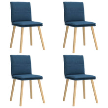 Eetkamerstoelen 4 st stof blauw