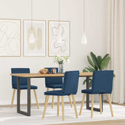 Eetkamerstoelen 4 stuks stof blauw