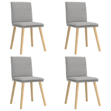 Eetkamerstoelen 4 st stof wolk grijs