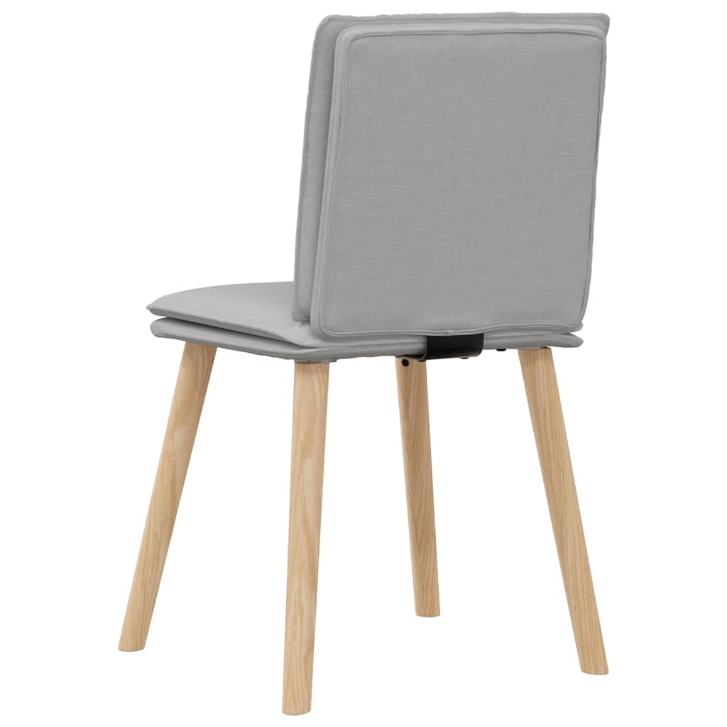 Eetkamerstoelen 4 st stof wolk grijs