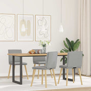 Eetkamerstoelen 4 stuks stof wolk grijs