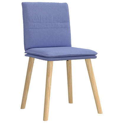 Eetkamerstoelen 4 st stof jeansblauw