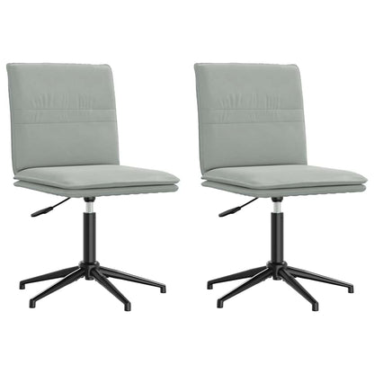 Eetkamerstoelen 2 st fluweel lichtgrijs