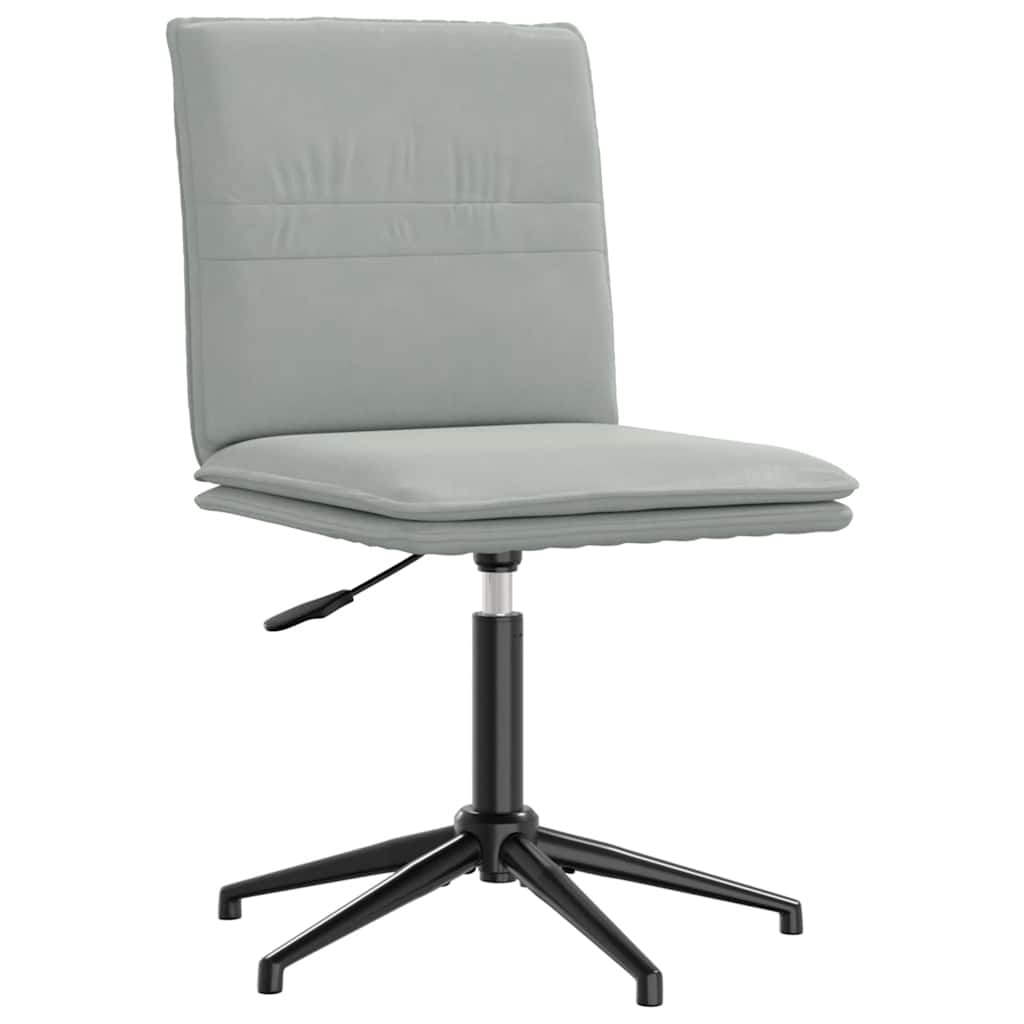 Eetkamerstoelen 2 st fluweel lichtgrijs