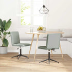 Eetkamerstoelen 2 st fluweel lichtgrijs 44x50x(74-84) cm