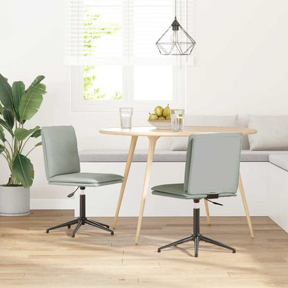 Eetkamerstoelen 2 st fluweel lichtgrijs