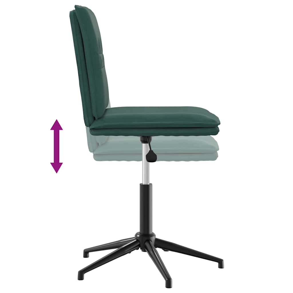 Eetkamerstoelen 2 st fluweel donkergroen