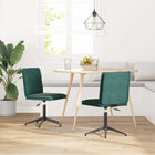 Eetkamerstoelen 2 st fluweel donkergroen 44x50x(74-84) cm