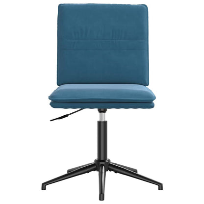 Eetkamerstoelen 2 st fluweel blauw