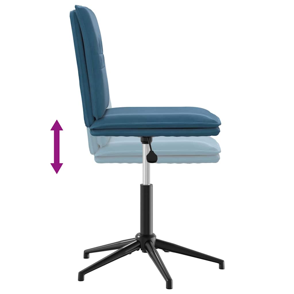 Eetkamerstoelen 2 st fluweel blauw