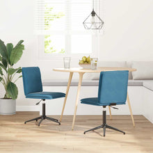 Eetkamerstoelen 2 st fluweel blauw