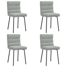 Eetkamerstoelen 4 st fluweel lichtgrijs