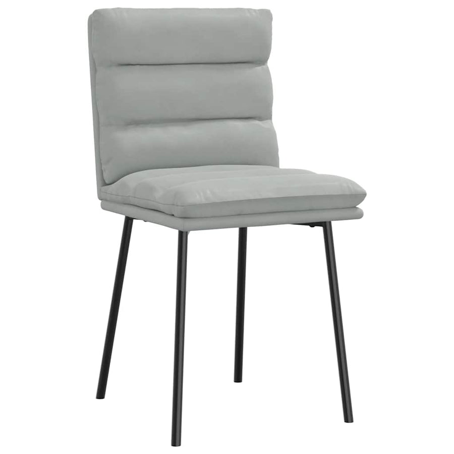 Eetkamerstoelen 4 st fluweel lichtgrijs