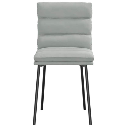 Eetkamerstoelen 4 st fluweel lichtgrijs