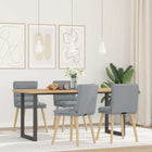 Dining chairs 4 pcs fabric light grey