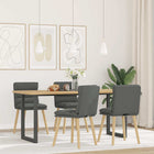 Eetkamerstoelen 4 st donkergrijs stof 45x54x86 cm