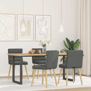 Dining chairs 4 pcs fabric dark grey